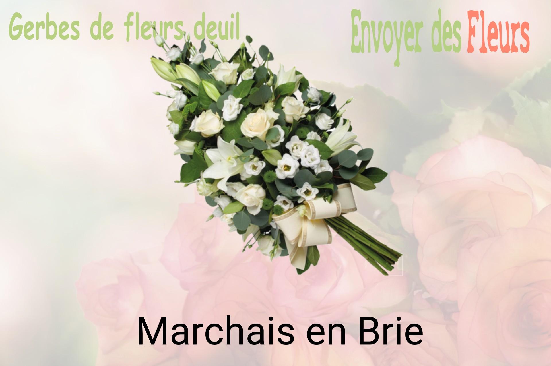 Gerbe de fleurs de deuil livrée à Marchais-en-Brie